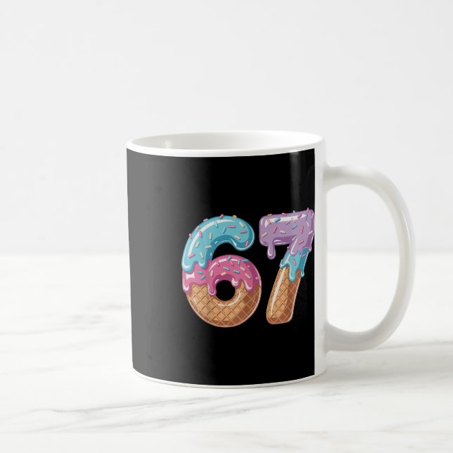 Mug Six Seven Crème Glacée Dégoulinant Drôle 67 Mème N (Droite)