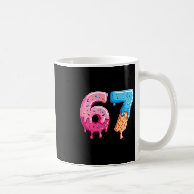 Mug Six Seven Crème Glacée Dégoulinante Mème Cool 67 N (Droite)