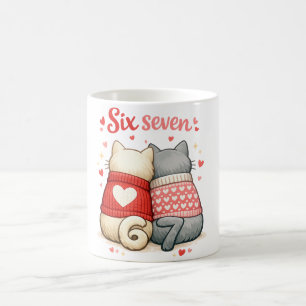 Mug Six Seven Forever Cats , 67 chats d'amour de la Sa