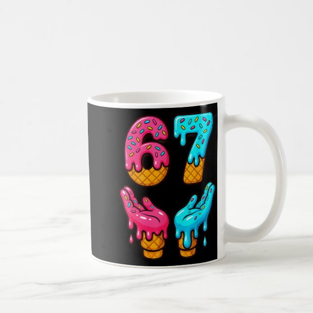 Mug Six Seven Glace Drip Meme 67 Drôle Gen Alpha S (Droite)