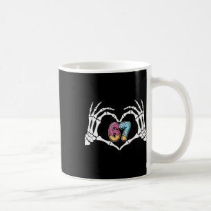 Mug Six Seven Ice Cream Drip 67 Mème Squelette Mains S