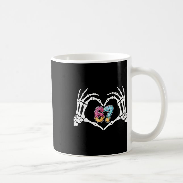 Mug Six Seven Ice Cream Drip 67 Mème Squelette Mains S (Droite)