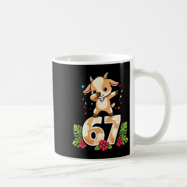 Mug Six Seven Meme Bébé Chèvre Dabbing 67 Drôle Gen Z  (Droite)