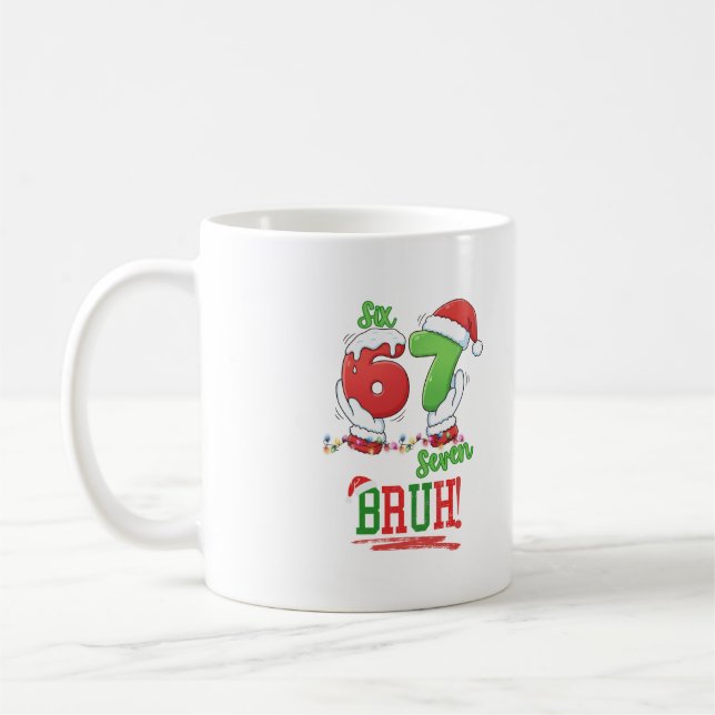 Mug Six Seven Meme Noël Adolescent (Gauche)