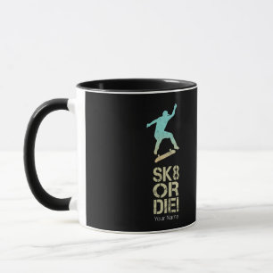 Mug Sk8 Ou Mourez ! Olli Skater Vintage Pour Skate