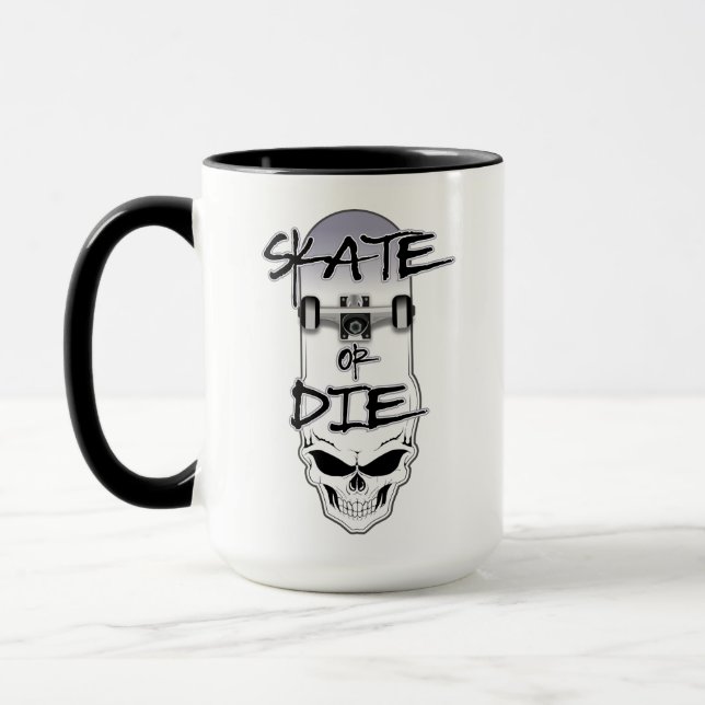 Mug Skate ou die - Amateur de skateboard  (Gauche)