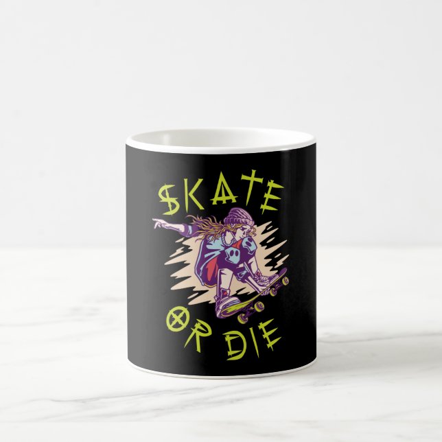 Mug Skate ou die Skateboarder Girl (Centre)