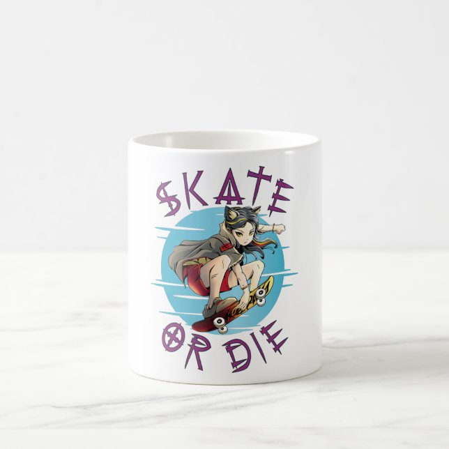 Mug Skate ou die Skateboarder Girl (Centre)