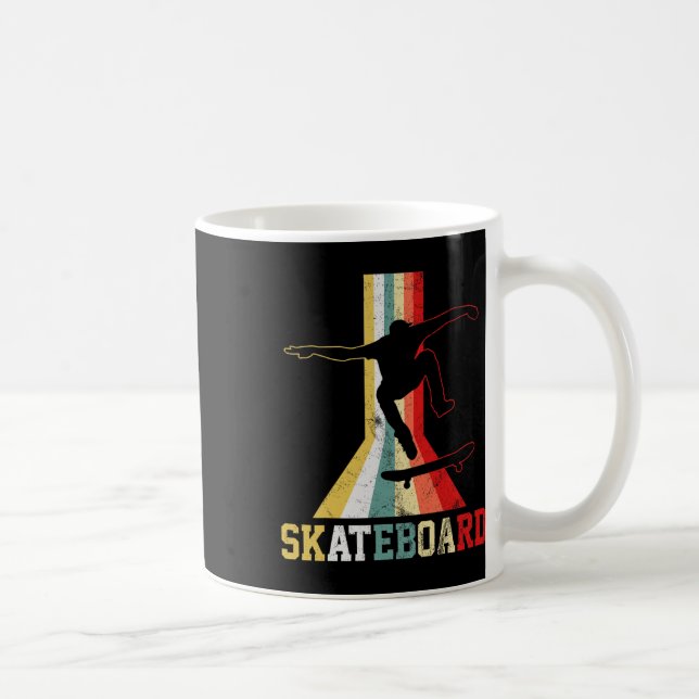 Mug Skateboard rétro skateboarder skateboarding  (Droite)