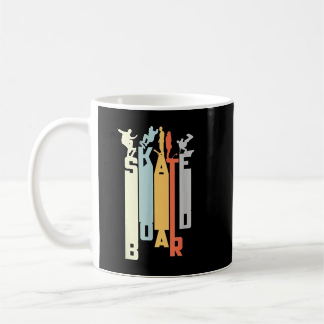 Mug Skateboard Retro Vintage Skateboard Lover Cadeaux  (Gauche)