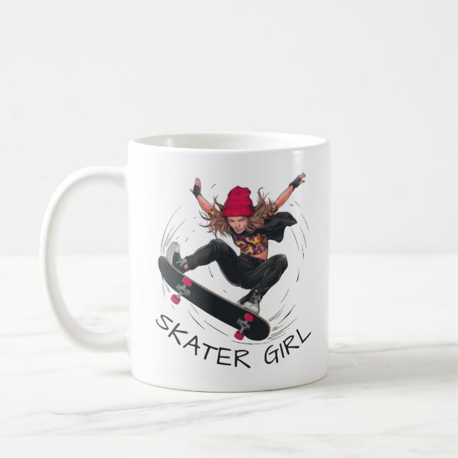 Mug Skater Girl Skateboard (Gauche)