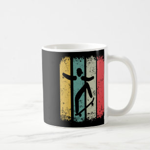 Mug Skateur en skateboard rétro pratiquant le skateboa