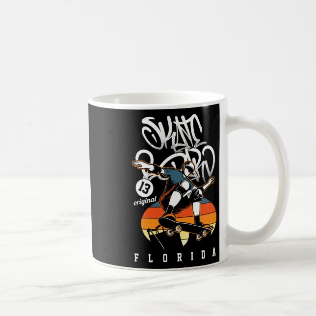 Mug Skateur Floride Skateboard Skateboarder  (Droite)