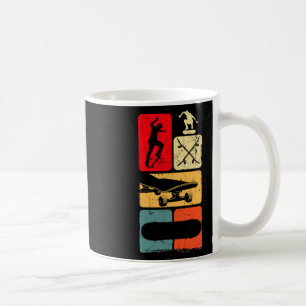 Mug Skateur Rétro Planche à Roulettes Planche à Roulet