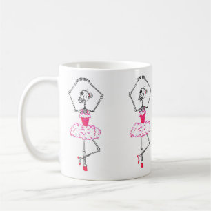Mug Skeleton Ballerina en Pink Tutu Ballet Dancer