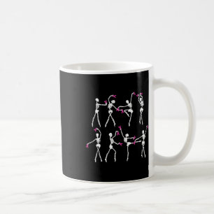 Mug Skeleton Ballet Danse Ruban rose Cancer du sein Aw