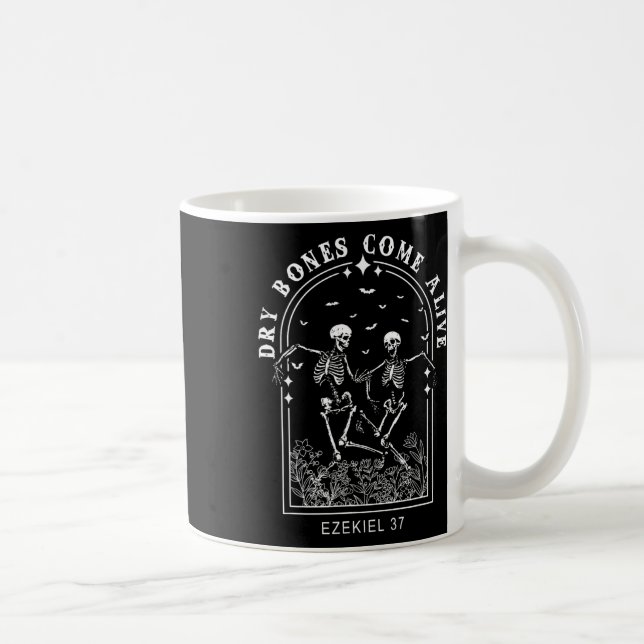 Mug Skeleton Bible Verse Os Sèches Venez Vivant Christ (Droite)