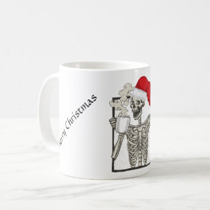 Mug Skeleton boit de la bouillie de café