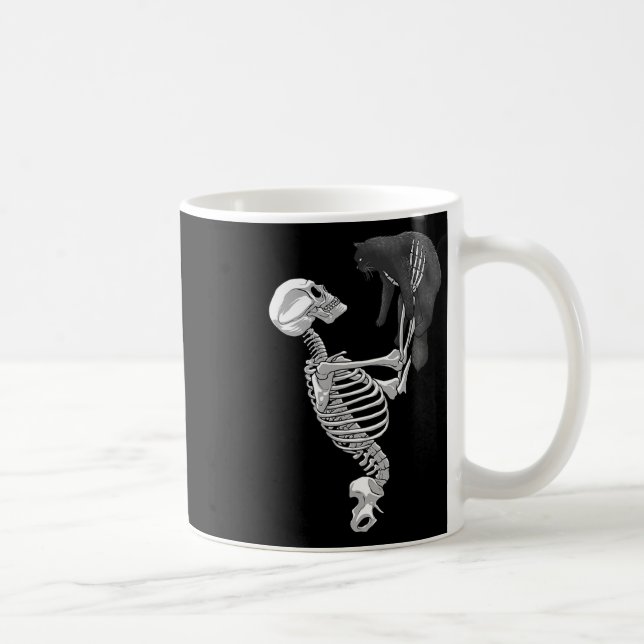 Mug Skeleton Cat Art For Men Femme Feline Costume Hall (Droite)