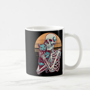 Mug Skeleton Chat Crâne Kitty Vintage Halloween Hommes