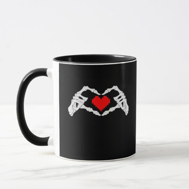 Mug Skeleton Coeur Et Mème Mains (Gauche)