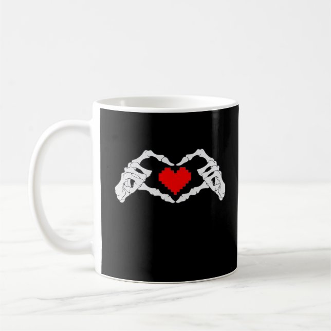 Mug Skeleton Coeur Et Mème Mains (Gauche)