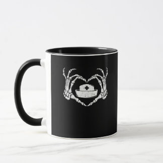 Mug Skeleton Coeur main Lazy Costume d'Halloween Drôle