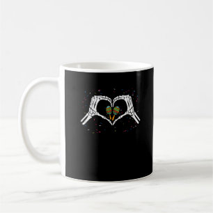 Mug Skeleton Coeur main Maracas Cinco De Mayo Mexicain