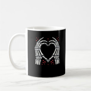 Mug Skeleton Coeur main Valentines Jour Drôle Couple