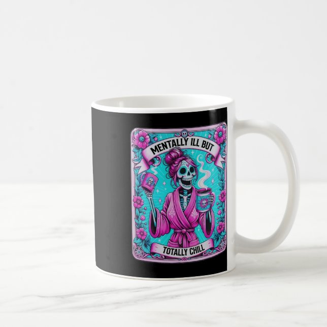 Mug Skeleton Coffee Tarot Card Mental Mll Mais Totale (Droite)