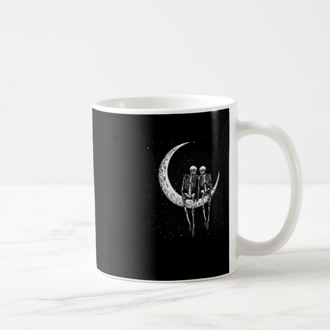 Mug Skeleton Couple Sur Lune Amusants Costume Hallowee (Droite)