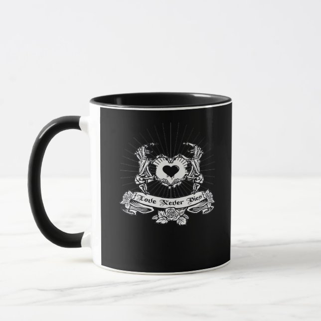 Mug Skeleton Design à la main classique (Gauche)
