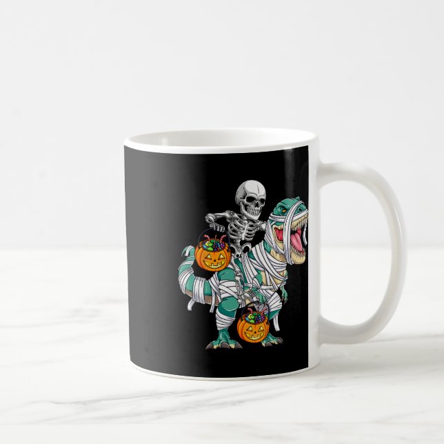 Mug Skeleton équitation Dinosaur T Rex Fun Kids Boys H (Droite)