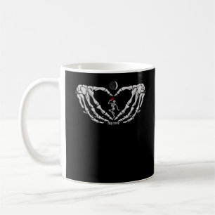 Mug Skeleton Femme Avec Rouge Dans Le Coeur Fait De Ma