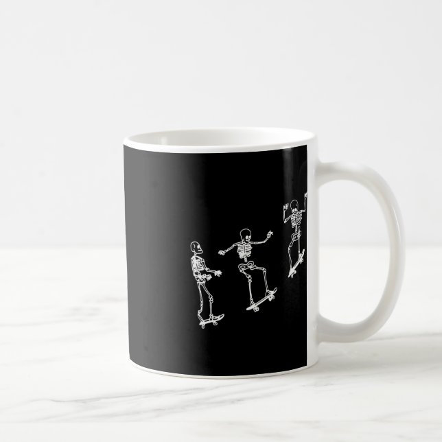 Mug Skeleton Fun Skateboard Halloween Skateboard Sk (Droite)