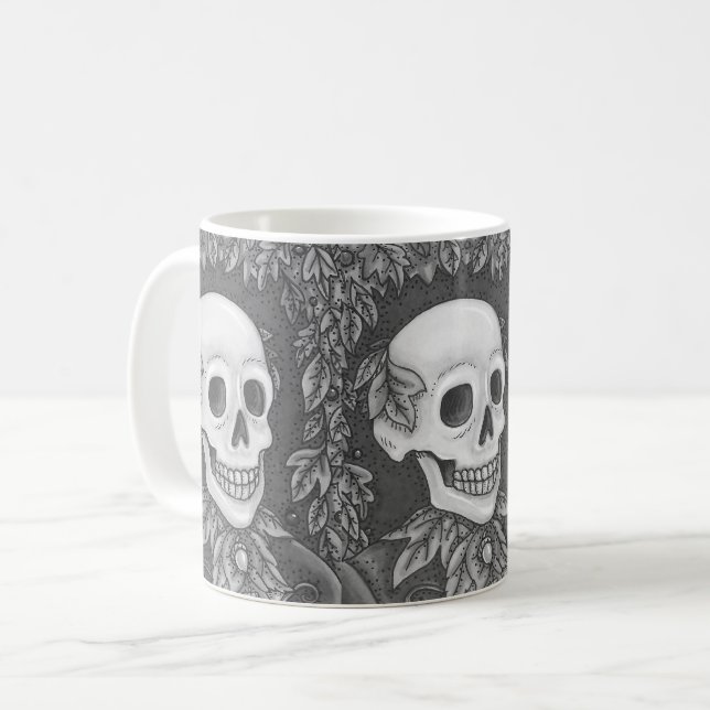 MUG SKELETON GOTHIC GENTLEMAN, HALLOWEWEEN CLASSIQUE M (Devant gauche)