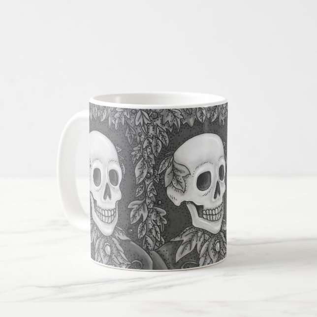 MUG SKELETON GOTHIC GENTLEMAN, HALLOWEWEEN CLASSIQUE M (Devant gauche)