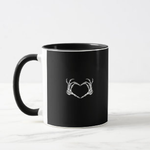 Mug Skeleton Hands Heart Graphic