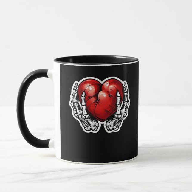 Mug Skeleton Hands Hearts - Jolie Halloween (Gauche)