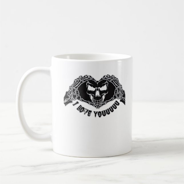 Mug Skeleton Hands Skull, Halloween Design Pour Backgr (Gauche)