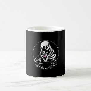 MUG SKELETON HUG BOSTON TERRIER VOUS ME FAITES SENTIR
