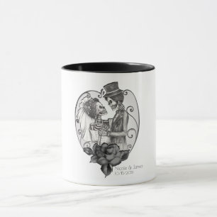 Mug Skeleton Love Couple Mariage Danse Mariage gothiqu