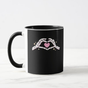 Mug Skeleton Mains Coeur drôle
