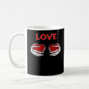 Mug Skeleton Mains Coeur Drôle Design