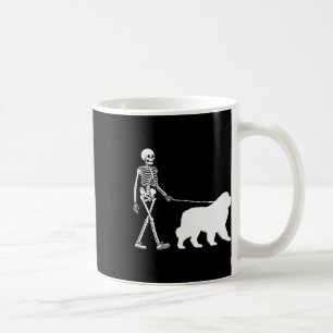 Mug Skeleton Marcher Un Chien De Terre-Neuve Halloween