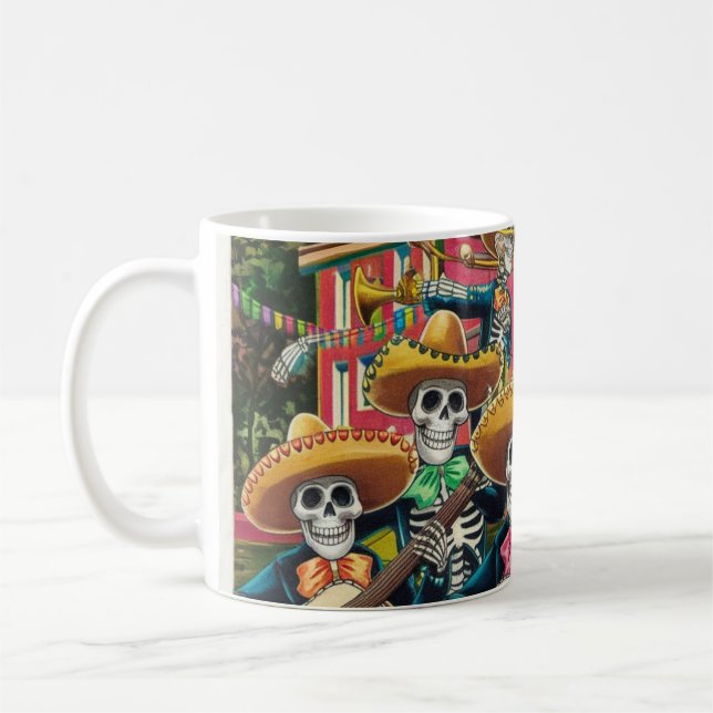 Mug Skeleton Mariachi Band Día de Los muertos (Gauche)