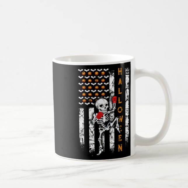 Mug Skeleton Muay Thai Halloween Kickboxing Mma Us Dra (Droite)