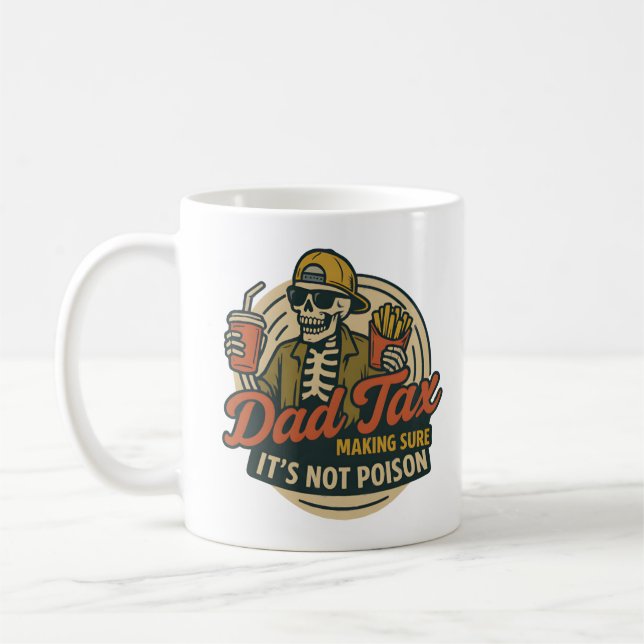 Mug Skeleton Papa Inspecteur de la collation fiscale (Gauche)