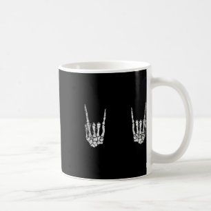 Mug Skeleton Rock Mains Lazy Costume Halloween Cool Bo