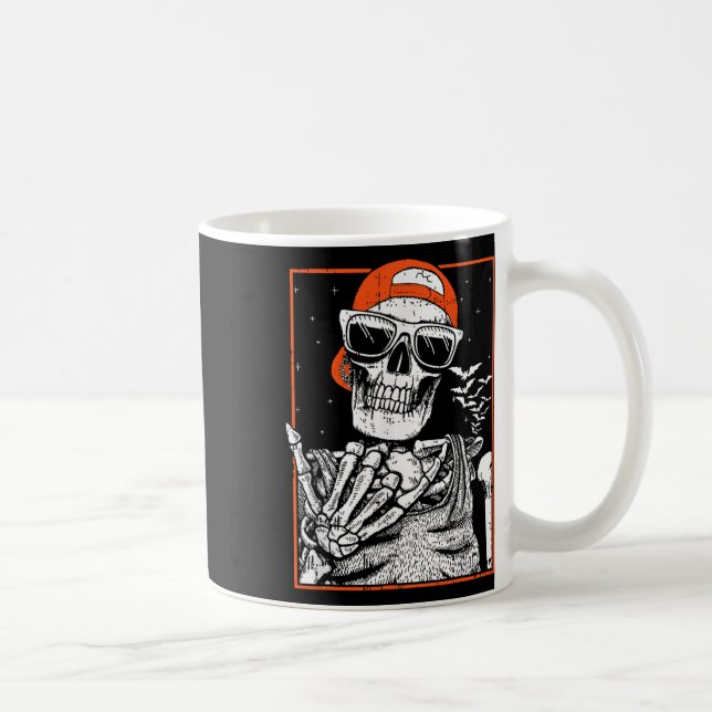 Mug Skeleton Rocker Halloween Costume Musique Cool (Droite)